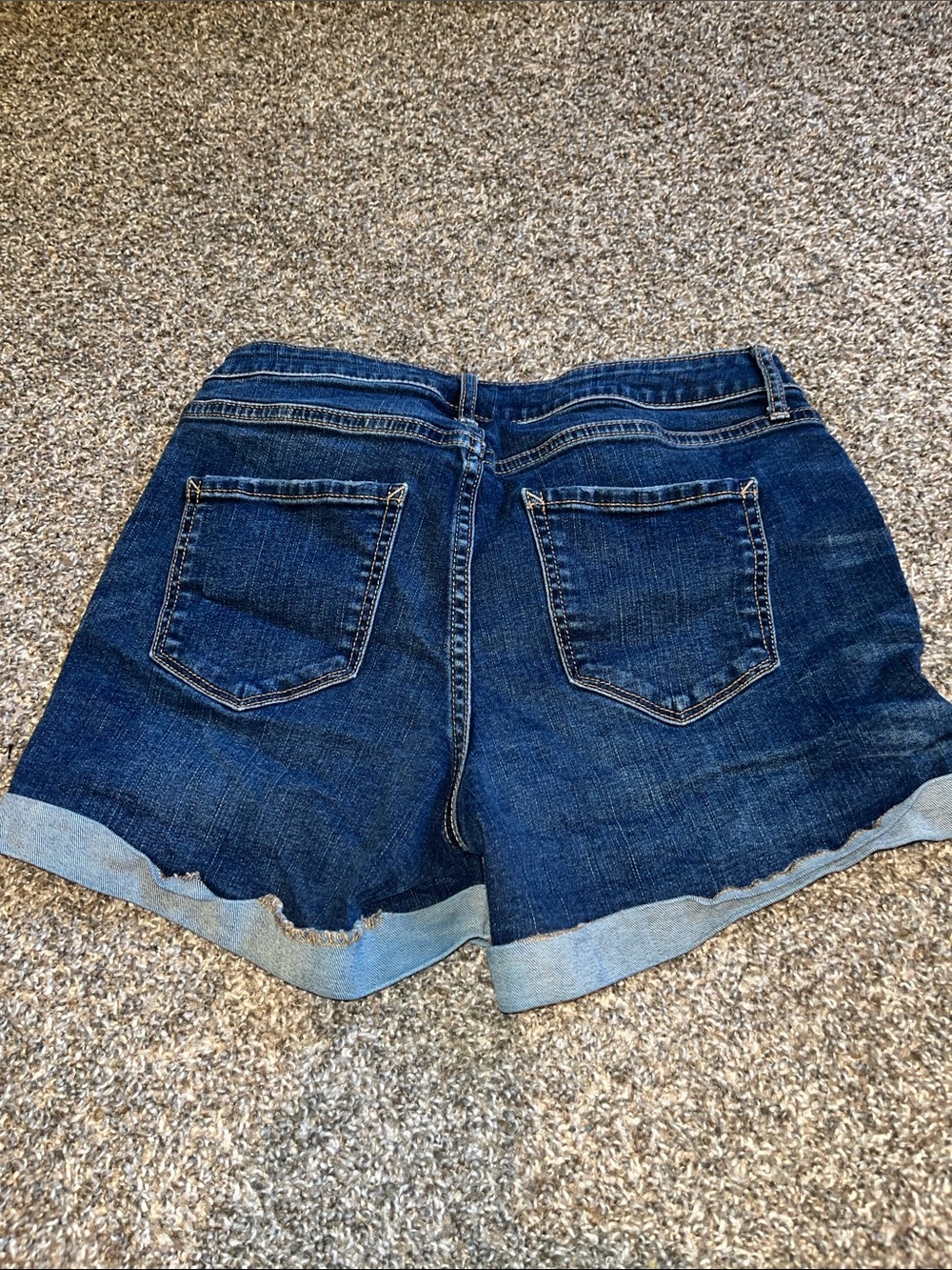 a.n.a Women's Dark Blue Rolled Hem Denim Shorts - Picture 3 of 3